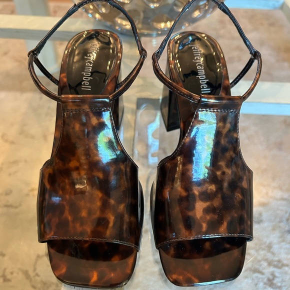 Jeffrey Campbell Shoes - Jeffrey Campbell Mercedes Tortoise Leather Sandal~Size 6